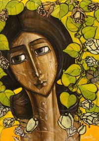 Shazia Salman, 36 x 24 Inch, Acrylics on Canvas, Figurative Painting, AC-SAZ-057